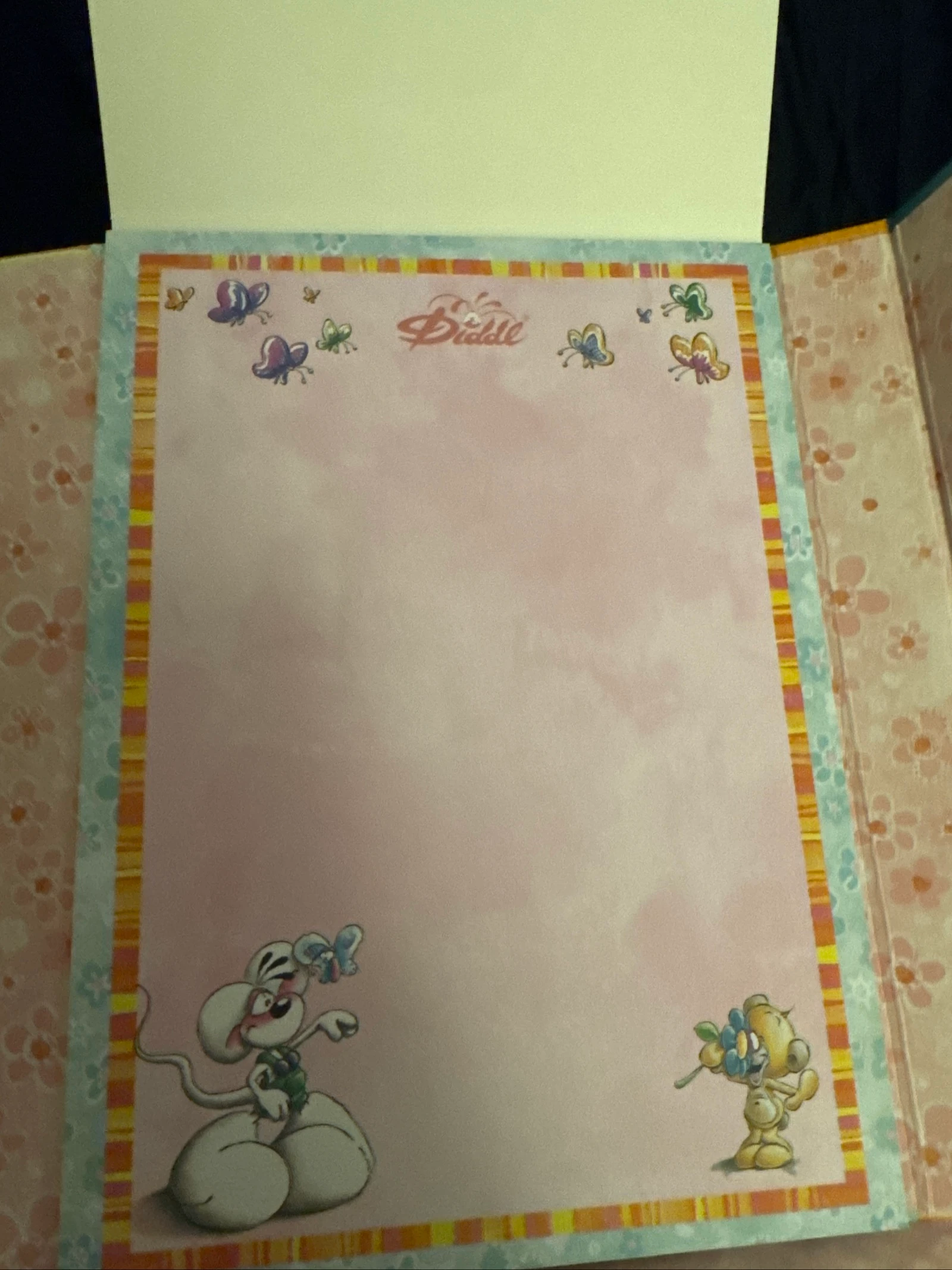 1 blad uit schrijfset 